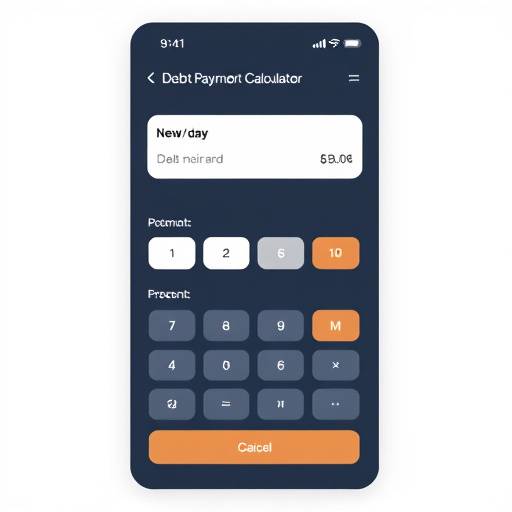 Screenshot of Clarity Finances' debt repayment calculator, showing input fields for debt amount, interest rate, and monthly payment.